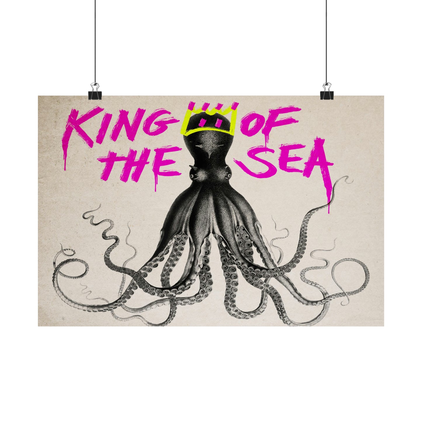 King of the sea Octopus Graffiti